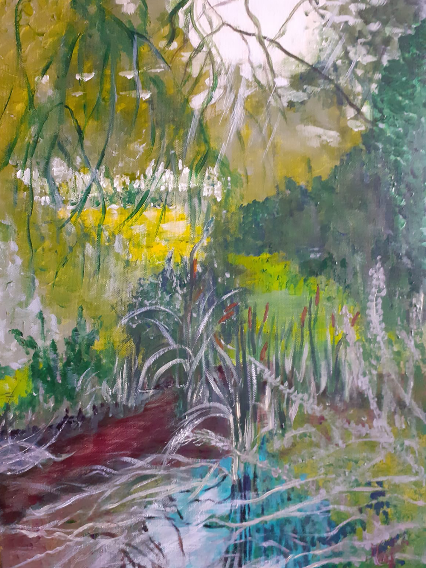 Petite mare et ses roseaux - Lys St George